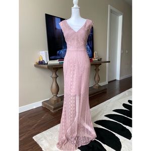 Minuet Mauve Lace Long Dress